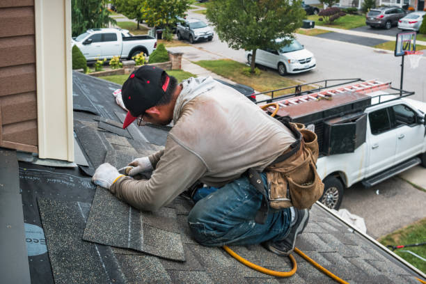Professional Roofing technician working in Hope, RI